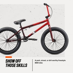 Mongoose Legion Freestyle Adult BMX Bike, Advanced Riders, Steel Frame, 20 Inch Wheels, Mens and Womens