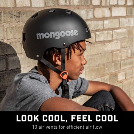 Mongoose All Terrain and Outtake BMX Bike Helmet, Kids and Youth, Multi Sport, Multiple Colors