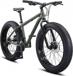 Mongoose Argus ST & Trail Youth/Adult Fat Tire Mountain Bike, 11-19 Inch Aluminum Hardtail Frame, Multiple Colors