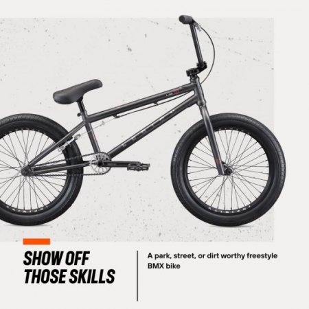 Mongoose Legion Freestyle Adult BMX Bike, Advanced Riders, Steel Frame, 20 Inch Wheels, Mens and Womens