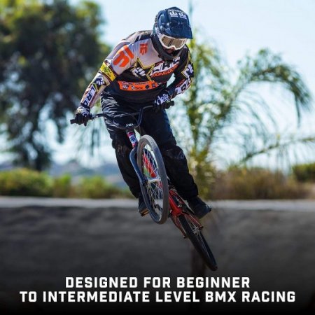 Mongoose Title Pro or Elite BMX Race Bike with 20 or 24-Inch Wheels in Red, Orange, or Black, Beginner or Returning Riders, Featuring Lightweight Tectonic T1 Aluminum Frame and Internal Cable Routing