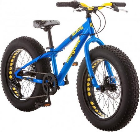 Mongoose Kong Fat Tire Mountain Bike for Kids, 20-Inch Wheels, Blue