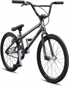 Mongoose Title Expert BMX Race Bike, 20-inch Wheels, Beginner Riders, Lightweight Tectonic T1 Aluminum Frame and Internal Cable Routing, Charcoal