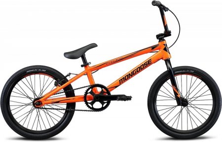 Mongoose Title Pro or Elite BMX Race Bike with 20 or 24-Inch Wheels in Red, Orange, or Black, Beginner or Returning Riders, Featuring Lightweight Tectonic T1 Aluminum Frame and Internal Cable Routing