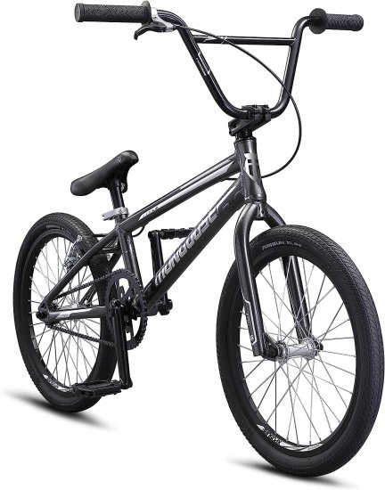 Mongoose Title Pro or Elite BMX Race Bike with 20 or 24-Inch Wheels in Red, Orange, or Black, Beginner or Returning Riders, Featuring Lightweight Tectonic T1 Aluminum Frame and Internal Cable Routing