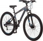 Mongoose Impasse Adult Mountain Bike, Aluminum Frame, Twist Shifters, 21- Speed Rear Deraileur, Front and Rear Disc Brakes