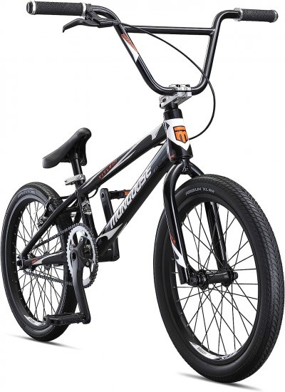 Mongoose Title Pro or Elite BMX Race Bike with 20 or 24-Inch Wheels in Red, Orange, or Black, Beginner or Returning Riders, Featuring Lightweight Tectonic T1 Aluminum Frame and Internal Cable Routing