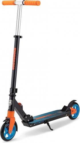 Mongoose Elevate Duo Youth/Adult Folding Kick Scooter, Ages 8 Years and Up, Kickstand, Max Rider Weight 220 Pounds