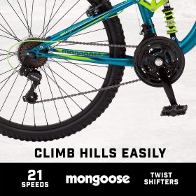 Mongoose Status Mountain Bike, Mens and Womens, Aluminum Frame, Multiple Colors