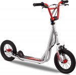 Mongoose Trace Youth Kick Scooter Folding and Non-Folding Design, Regular, Lighted, and Air Filled Wheels, Multiple Colors